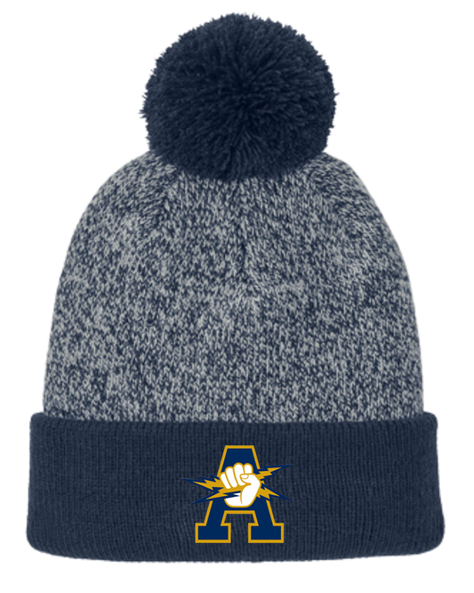 Aquinas Halftime Heather Pom Pom Beanie