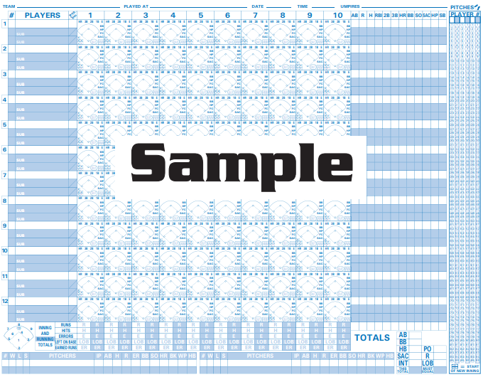 GPP BASEBALL/SOFTBALL SCOREBOOK 24 GAME 12 PLAYER