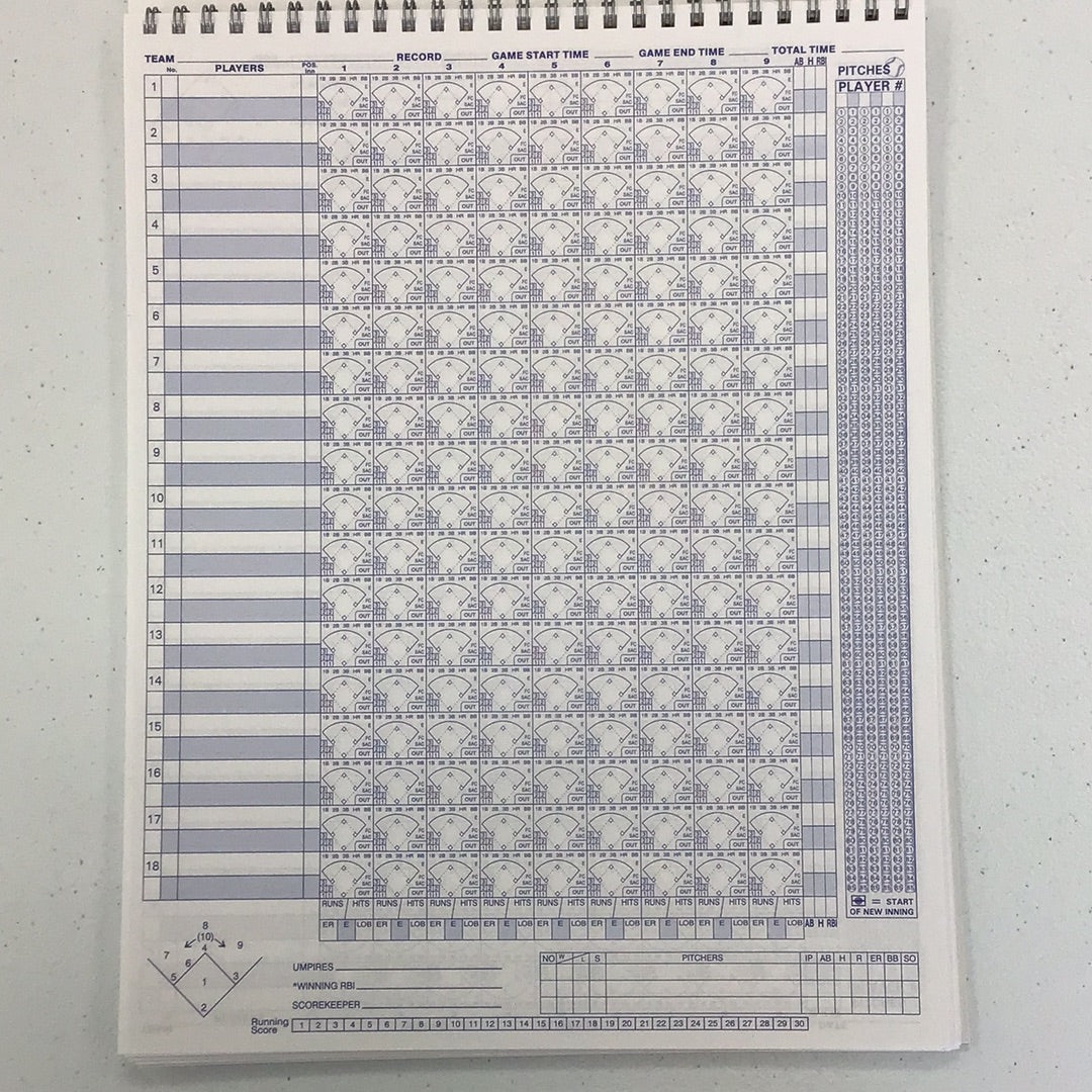 GPP BASEBALL/SOFTBALL SCOREBOOK 18 PLAYER
