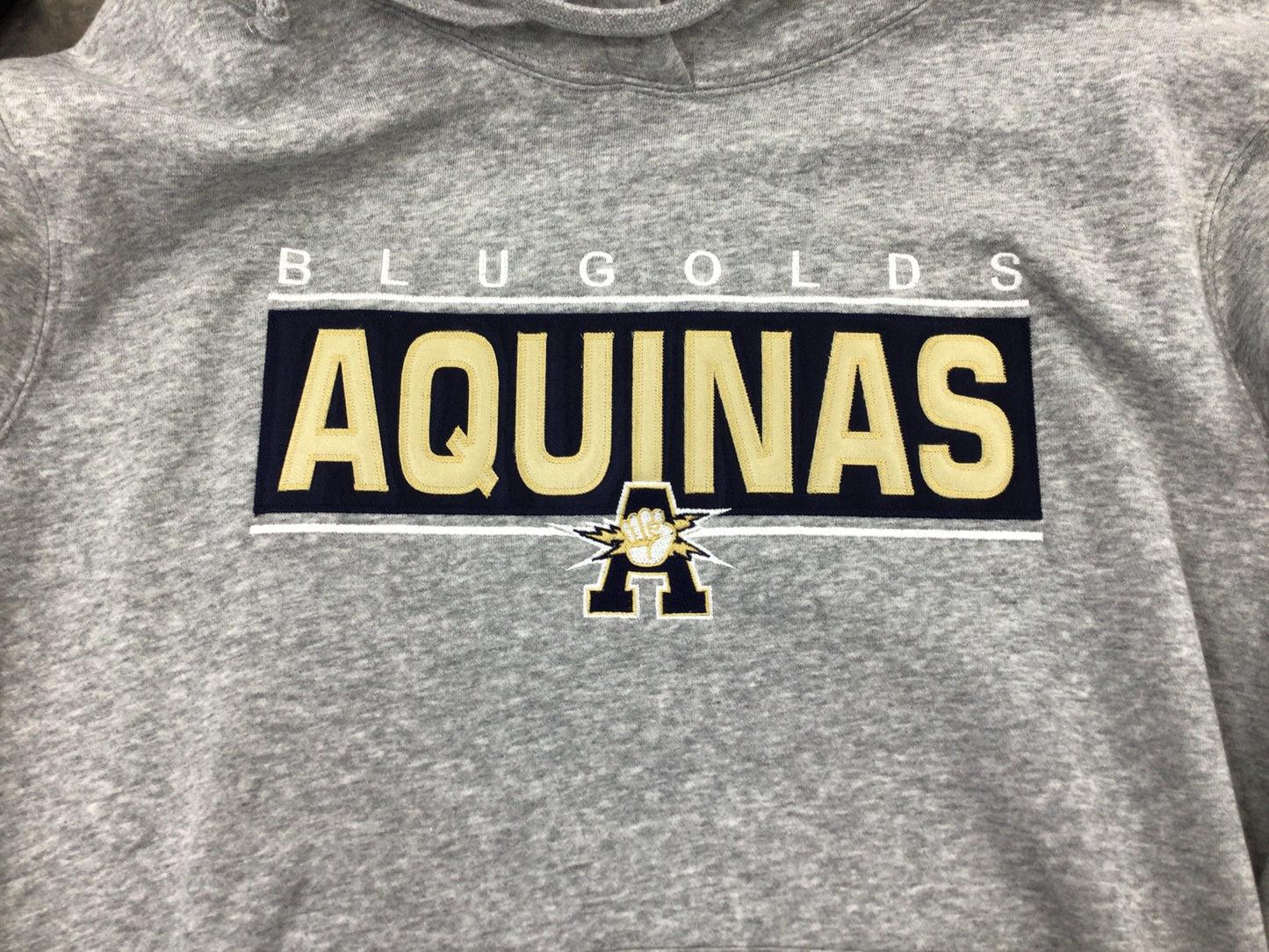 AQUINAS GREY TWILL HOOD 23