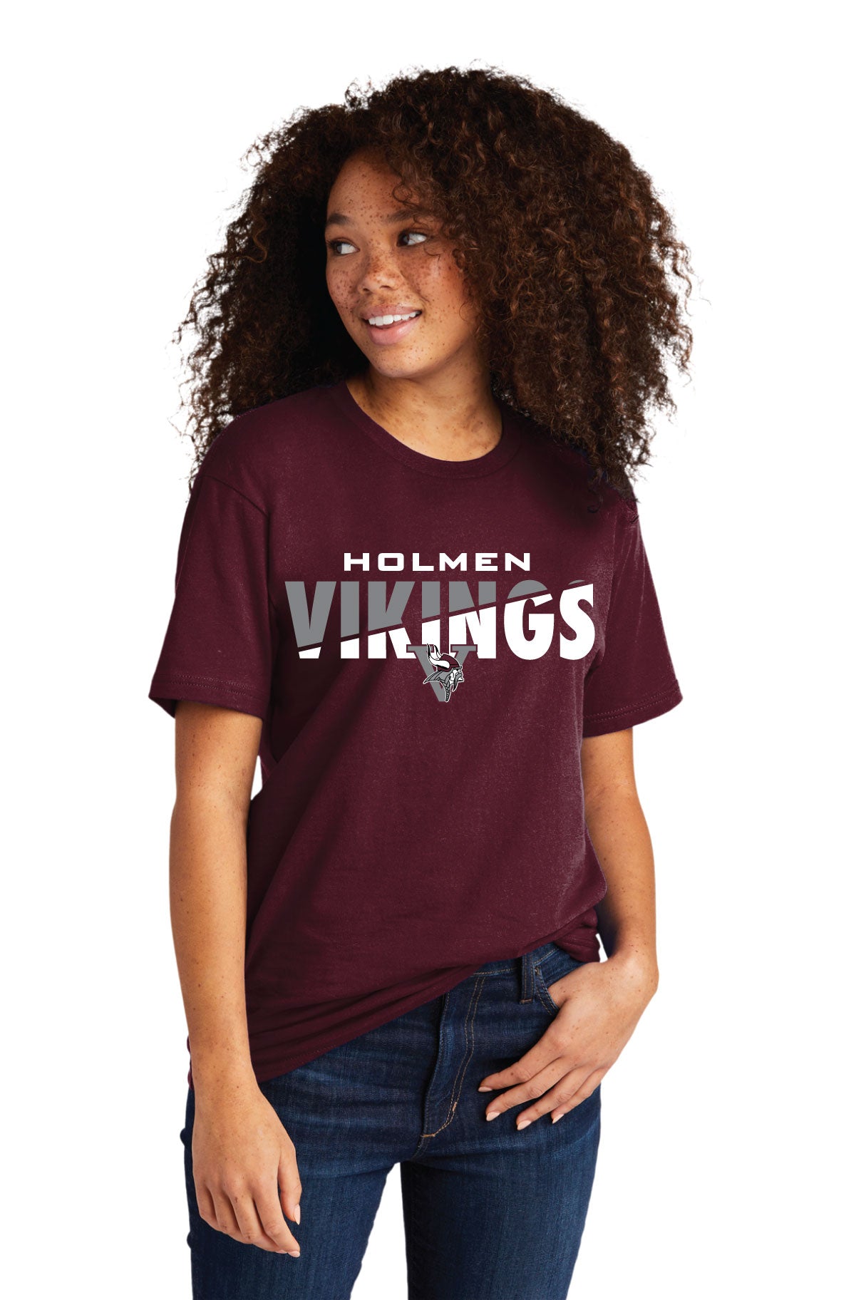 HOLMEN VIKINGS MAROON TEE 23