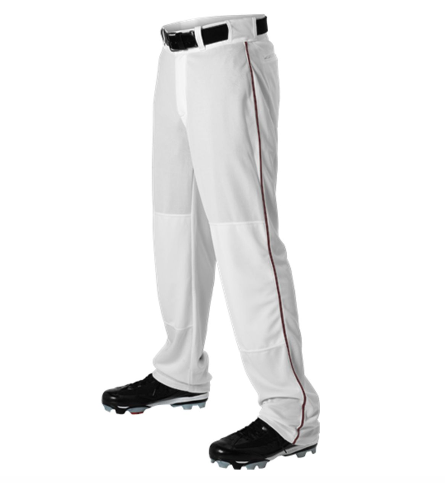 605WLB Alleson Adult Pant White/Maroon