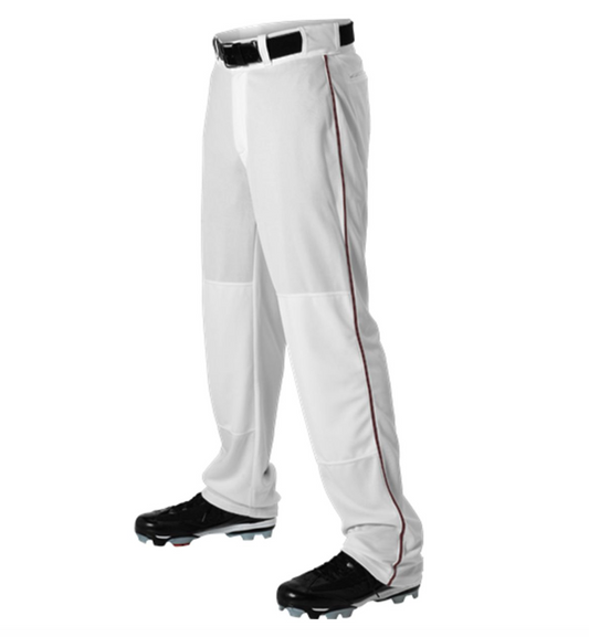 605WLB Alleson Adult Pant White/Maroon