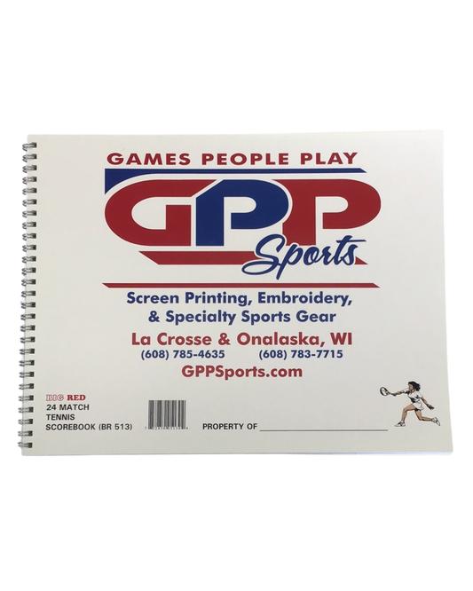Big Red X GPP Tennis Scorebook