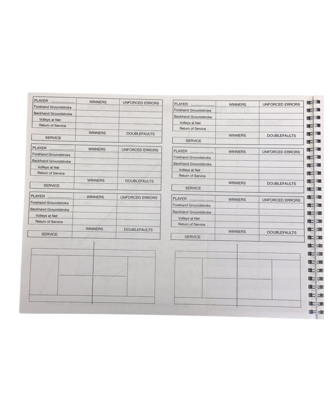 Big Red X GPP Tennis Scorebook