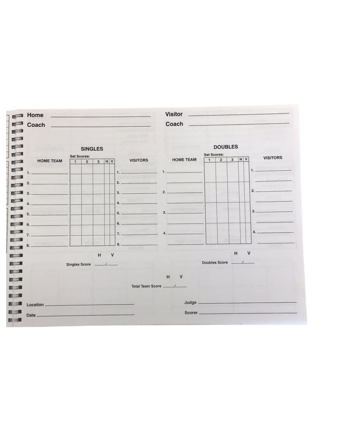 Big Red X GPP Tennis Scorebook