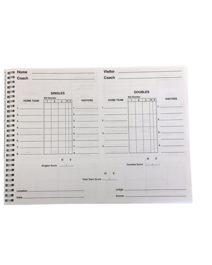 Big Red X GPP Tennis Scorebook