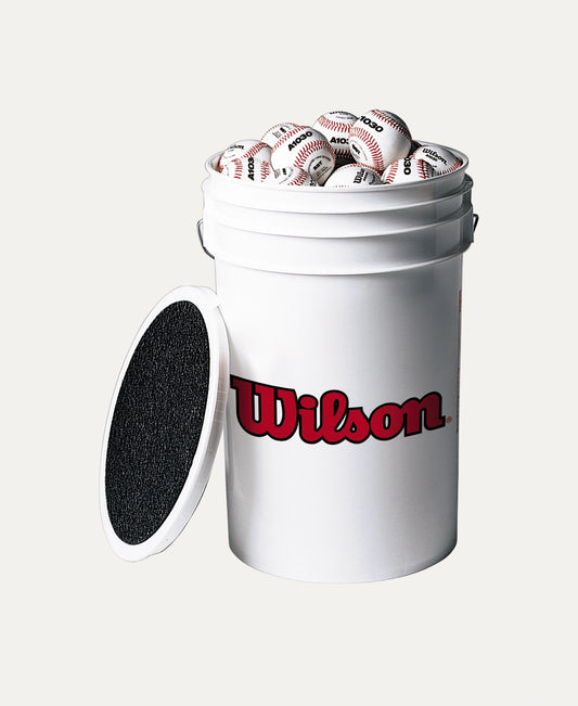 Wilson A1010S Baseballs In Bucket - 3 Dozen