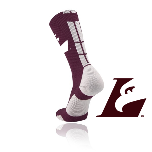 UWL Eagle L Maroon Sock