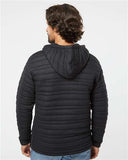 J. America Horizon Quilted Anorak Hooded Pullover Black