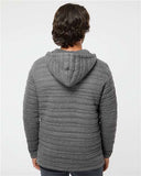 J. America Horizon Quilted Anorak Hooded Pullover Charcoal
